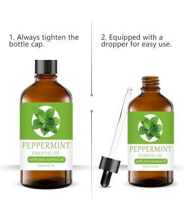 Peppermint Essential Oil 100% Pure & Natural Organic (3.3 Fl. Oz) for Humidifiers Skin Care Massage Aromatherapy Premium Delicate Grade with Glass Dropper for Air Freshening Cleaning Home Peppermint 3.3 Fl Oz (Pack of  - Buy Online on GoSupps.com