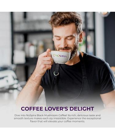 N Spira - Black Mushroom Coffee - 6 Adaptogen Mushrooms for Brain Clarity Gut Health & Immune Support - Lower-Caffeine Alternative - 30 Servings - Buy Online on GoSupps.com