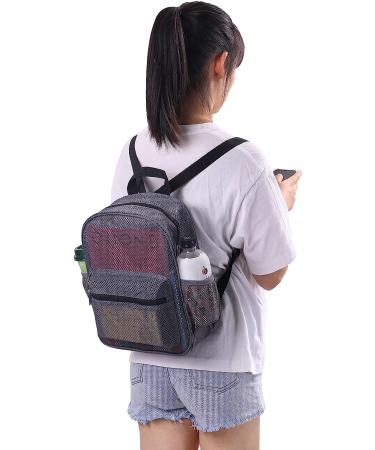 May Tree Heavy Duty Mesh Backpack - Small Grey | Ideal for Commuting, Swimming, Travel, Beach & Outdoor Sports - Buy Online on GoSupps.com