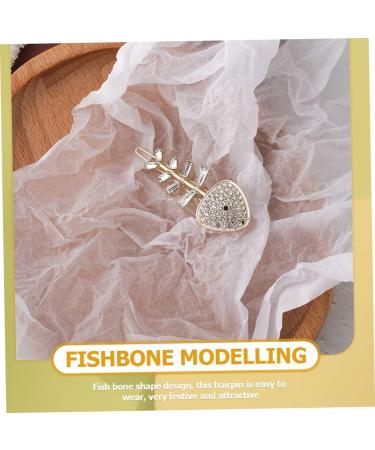 minkissy Fishbone Hairpin Women's Hair Clips Hair Barrettes for Girls Womens Barrettes for Hair Women Hair Accessory Delicate Hairpin Women Hair Clips Miss Side Clip Rhinestones Alloy - Buy Online on GoSupps.com