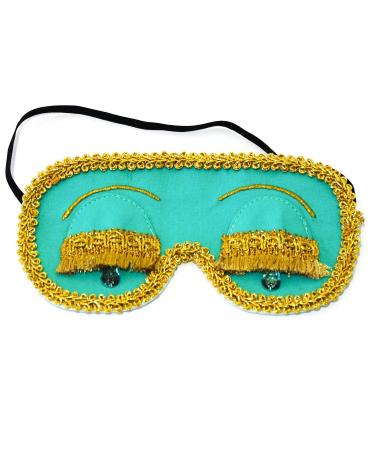 Mint Holly Golightly Sleeping Mask Handmade Sleep Mask with Eyelashes Breakfast at Tiffany's Eye Mask Audrey Hepburn Night Mask Breakfast at Tiffany's PJ Party Slumber Party Supplies