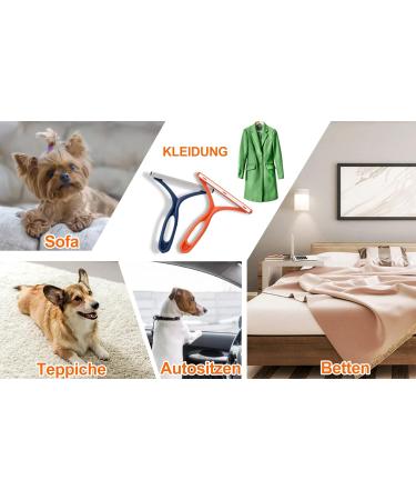 Lebexy Portable Lint Remover - 2-Pack Orange & Blue | Efficient Lint Razor & Fuzz Shaver for Clothing Coats Carpets & Pet Hair - Buy Online on GoSupps.com