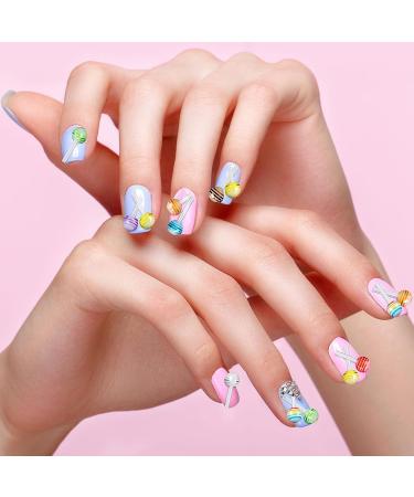 PAGOW Lollipop Candy Nail Art Charm 3D Acrylic Decoration - 100 Mini Designs for Sweet & Colorful Manicure DIY - Buy Online on GoSupps.com