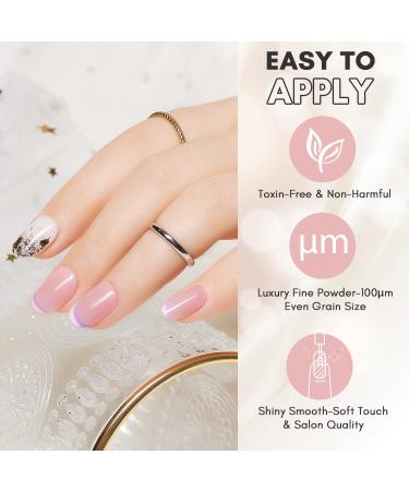 Makartt Dippies 6 Colors Dip Powder Nail Kit - Pink Nude Spring Autumn Starter Set with Essential Liquids for DIY Manicure - Neutral Glitter Finish - Buy Online on GoSupps.com