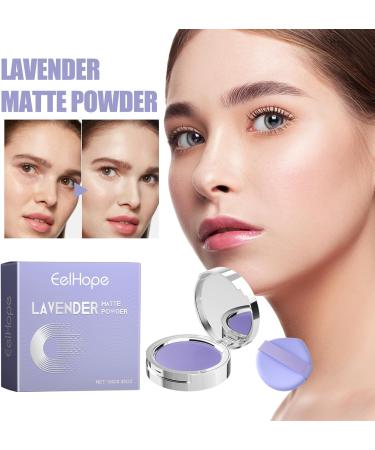 Lavender Matte Powder Oil Control Lavender Matte Powder Mattifying & Oil Absorbing Setting Powder Long-Lasting Blurs Imperfections Powder with Mini Powder Puff 0.35 oz - Buy Online on GoSupps.com