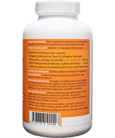 TruPure Bioactive Collagen Type II +MSM Effective Joint Care Formula 2 400 mg of Collagen Type II per daily serving 180 Capsules 30 days supply. Helps to reduce joint pain due to Osteoarthritis and promote the healing of joint cartilage injuries. - Buy Online on GoSupps.com