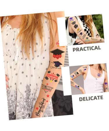 6 Sheets Graduation Season Stickers Graduation Stickers Graduation Body Decorative Stickers Graduation Sticker Arm Stickers Gradient Envelope Emulsion - Buy Online on GoSupps.com