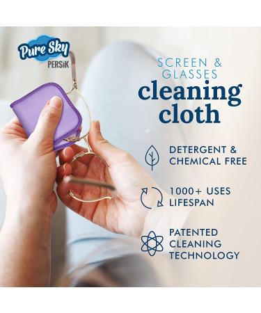 Pure-Sky Eyeglass Cleaner Cloth - 2 Pack Ultra Microfiber Wipes for Lenses, Glasses, Screens - Streak-Free Cleaning for Cameras, Cell Phones, Tablets - Buy Online on GoSupps.com