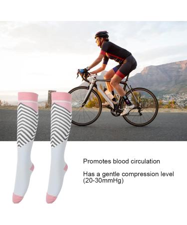 FOLOSAFENAR Varicose Vein Compression Stockings - Pink & Blue HT24 Powder Blue S/M | International Shipping Available - Buy Online on GoSupps.com