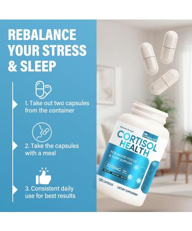 Cortisol Supplements for Women & Men 120 Veg Capsules Cortisol Reducer with Ashwagandha for Stress Relief Magnesium for Night-time Relaxation Adrenal Health Mood & Nighttime Fatigue Support - Buy Online on GoSupps.com