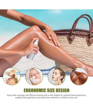 2pc Self-Tanning Application Mitt Double-Sided Applicator Glove Elastic Wrist Tan Mitt Applicator Evenly Applies Self Tanner Prevents Stained Hands Washable + Reusable For Body Apply Face - Buy Online on GoSupps.com