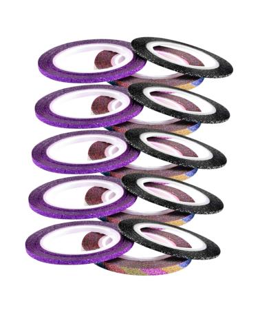 Healeved 60 Pcs Adhesive Line Sticker Flash Tape Color Tape Epoxy Colored Duct Tape Colorful Tape Manicure Sticker Washi Tape Dispenser Decor Gold and Silver Thread Nail Stickers