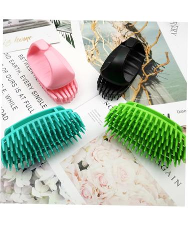 Iwowhero 2 Shampoo Brush - Silicone Scalp Massager for Women | Cleansing Comb | 11x6cm | Green - Buy Online on GoSupps.com