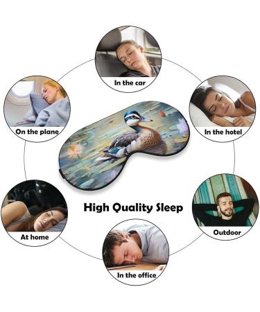 Buy Duck Lotus Prints Sleep Mask - Comfortable Ultralight Eye Cover for Travel & Sleep | Block Out Light for Men & Women - Buy Online on GoSupps.com