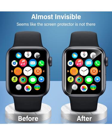 Uyiton 8Pack Apple Watch Series 8/7 Screen Protector 45mm - Military-Grade TPU Film for Scratch & Fingerprint Protection - Bubble-Free, High Touch Screen Clarity - Buy Online on GoSupps.com