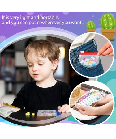 Sherr 35 Pcs Zippered Pill Pouch Bags | Reusable Translucent Medicine Organizer Set | Travel Plastic Pill Storage with Slide Lock | Classic Colors - Buy Online on GoSupps.com