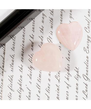 Soulnioi Rose Quartz Crystal Heart Love Stones for Yoga & Meditation - 2pcs - Buy Online on GoSupps.com