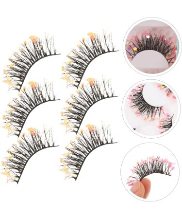 PLAFOPE 3 Pairs Fake Eyelashes Extensions Faux Eyelashes Halloween Fake Eyelashes Individual Fake Eyelashes Halloween Wispy Eyelashes Fake Lashes Glitter Eyelashes Chemical Fiber 4x1.2cm As Shown 2 - Buy Online on GoSupps.com