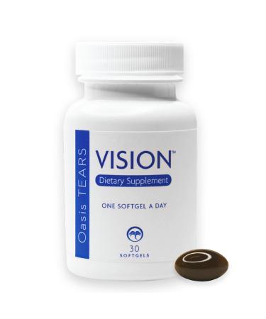 Oasis TEARS VISION ON3010 Dietary Supplement for Eye Health with Maqui Berry Astaxanthin Zeaxanthin Lutein & DHA | 30 Softgels | Non-GMO Gluten-Free Dairy-Free