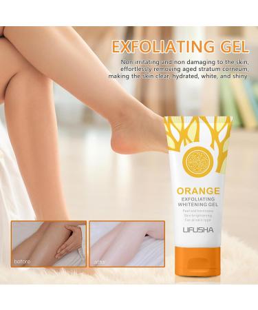 Brightening Body Scrub Orange Butt Scrub Wash - Natural and Effective Organic Resurfacing Brightening Body Scrub 50g for All Skin Types Sensitive Skin Aokley - Buy Online on GoSupps.com