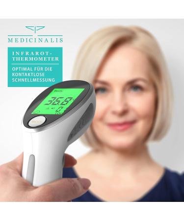 Medicinalis Contactless Forehead Thermometer - Accurate Digital Infrared Thermometer for Babies & Adults | Fast LCD Measurement - Buy Online on GoSupps.com