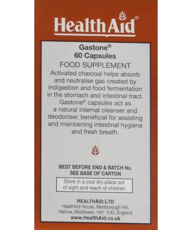 HealthAid Gastone - 60 Capsules | Natural Digestive Support | 60 Count - Buy Online on GoSupps.com