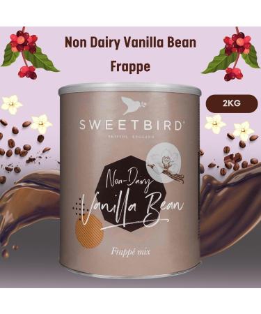 Sweetbird Coffee Frappe Mix | Non Dairy Vanilla Bean Frappe Tin | Quick and Easy Chilly Coffee-Drinks for Vanilla Bean Lovers | 2kg Non-Dairy Vanilla Bean Frappe 2 kg (Pack of 1) - Buy Online on GoSupps.com