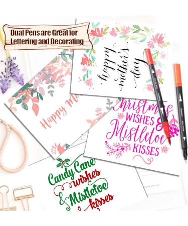 34 Dual Brush Tip Coloring Markers for Adults - Fine Tip Calligraphy Pens for Journaling, Drawing, and Doodling - Buy Online on GoSupps.com