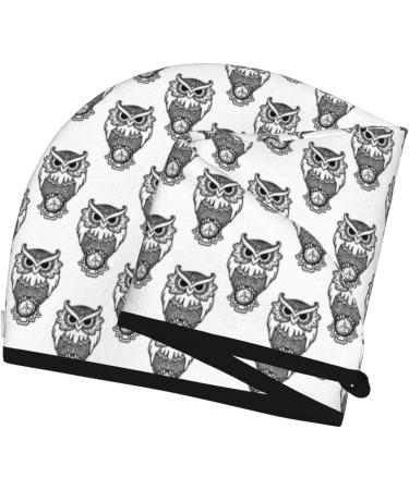 Buy Cute Cartoon Owl Microfiber Hair Towel | Super Absorbent Coral Velvet Wrap for Long Curly & Thick Hair - Buy Online on GoSupps.com