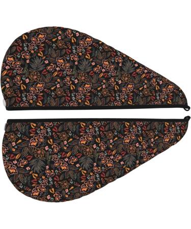 Hair Towel Wrap - Quick Drying Floral Towel Turban with Button | Perfect for All Hair Types - Buy Online on GoSupps.com