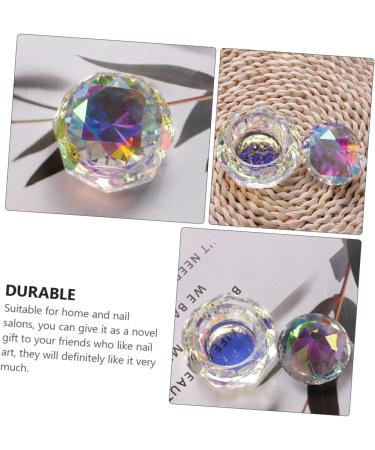 FRCOLOR Crystal Glass Slico Cosmetic Money Cabinet Key Safe Safety Weible Nail Cup Crystal Nail Styling Tool Nail Dappen Bowl Nail Bowl Care Tool Pen Holder Women - Buy Online on GoSupps.com