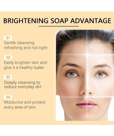  homomdy Lemon Turmeric Soap Bar with Kojic & Vitamin C Brightening & Deep Cleansing Soap for Face & Body Moisturizing & Smoothing Skin Uniform Complexion (2pcs) - Buy Online on GoSupps.com