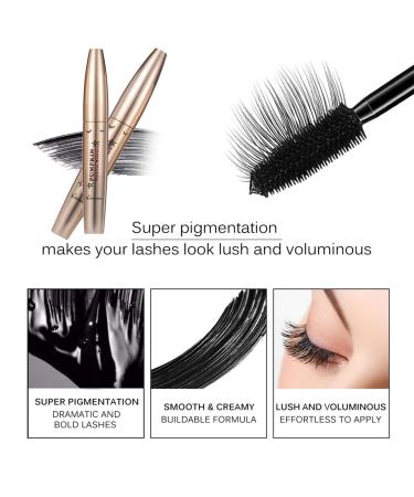 4D Silk Fiber Mascara | Waterproof Fiber Lashcara for Longer Eyelashes | Eyelash Extension Effect - Buy Online on GoSupps.com