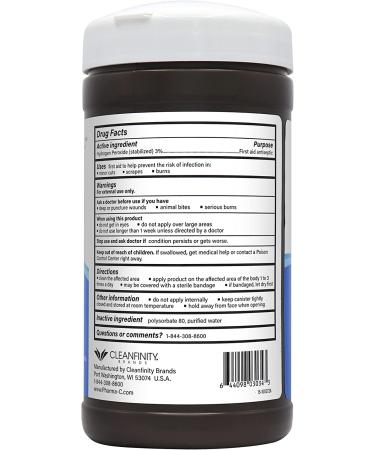Pharma-C-Wipes 3% Hydrogen Peroxide Wipes - 40 Wipes - Disinfectant Canister - Buy Online on GoSupps.com