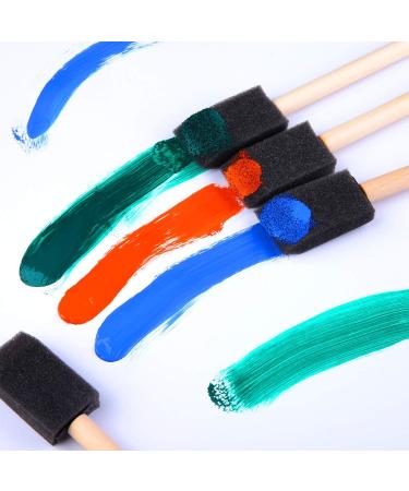 URATOT 120 Pack 1 Inch Foam Paint Brush Set with Wood Handles - Ideal for Acrylics, Stains, Varnishes, Crafts & Art - Foam Sponge Brushes - Buy Online on GoSupps.com