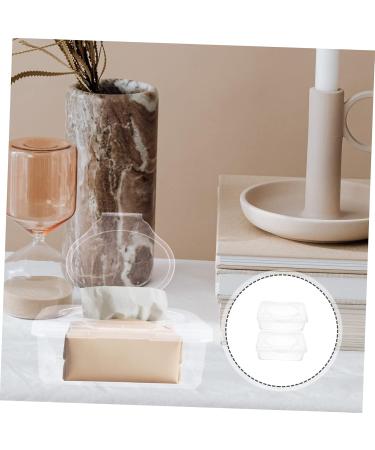 Hoement 4-Piece Baby Towel Holder Set | Wet Wipe Container & Diaper Organizer | Travel Tissue Box | Transparent Design | 19.5x12.5x7.5cm - Buy Online on GoSupps.com