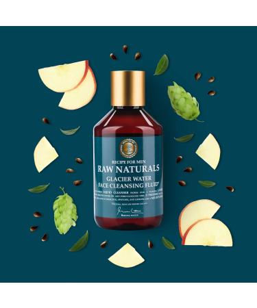 Raw Naturals GLACIER WATER Face Cleansing Fluid | Natural men s face wash | Cleanses deeply naturally & carefully | Natural product from your local Swedish Skincare Microbrewery | 250ml - Buy Online on GoSupps.com