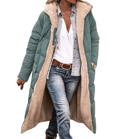Hanxiulin Women s Fleece Plush Jacket - Warm & Breathable Autumn Winter Cardigan - Cuddly Mint Green XXL - Buy Online on GoSupps.com