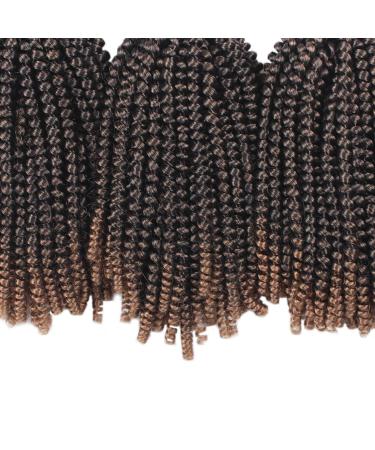 Xtrend 8-Inch Ombre Spring Twist Hair Extensions - 6 Pack Synthetic Kinky Curly Braids for Women T27 # (20.32 cm) - Fluffy Passion Twists - Buy Online on GoSupps.com