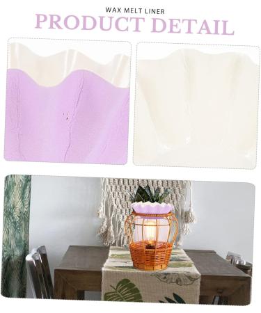 Minkissy 50 Pack Waxed Cardboard Cup Inserts for Wax Melting Warmers - 8.9x8.5x2.8cm Violet Silicone Shell PET-Coated Paper - Buy Online on GoSupps.com