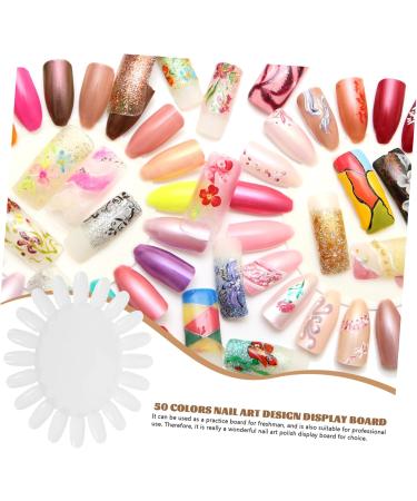 minkissy 1 Nail Gel Polish Nail Polish Display Wheel Nail Art Display Wheel Nail Gel Color Card Nail Art Display Board Nail Polish Rack Nail Art Tips Ribbon Sun Flower Manicure - Buy Online on GoSupps.com