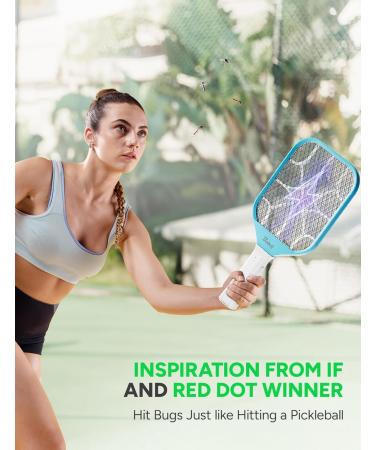 Buy Buzbug Electric Fly Swatter - 3800V Handheld Insect Zapper for Indoor Use (AA Battery Not Included) - SA002 Blue & White - Buy Online on GoSupps.com