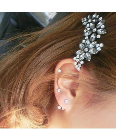 JOLINTAL Hair Clips for Women 2 Pcs Crystal Flower Bridal Hair Clips 4 Pcs Small Hair Clip Hair Accessories for Women Flower Claw Clip Girls Hair Accessories for Wedding Party - Buy Online on GoSupps.com