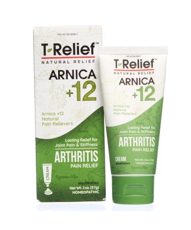 T-Relief Arthritis Cream Arnica +12 Pain Relieving Natural Medicines Help Soothe & Reduce Soreness, Stiffness, Aches & Pains in Joints Naturally - Gluten-Free - 2 oz - Buy Online on GoSupps.com