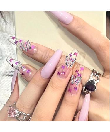 Buy IOSPKKIO 10 Alloy Silver Butterfly Nail Charms - Nail Art Trailer & Edelstones Jewelry - International Shipping - Buy Online on GoSupps.com