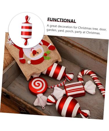 Alipis 2 pcs decorate pvc decorations Cosmetics Xmas Party Ornament Gift christmas tree Holiday Ornament outdoor decor Accessories christmas decorations household Christmas set Ornament Redx2pcs 15X6X6CMx2pcs - Buy Online on GoSupps.com