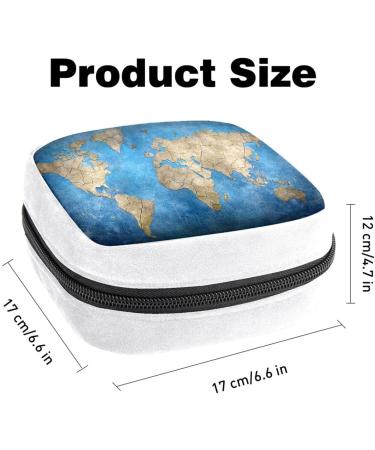 GIAPB Sanitary Napkin Storage Bag | Period Tampon Makeup Pad Pouch - Blue Art Color - Buy Online on GoSupps.com