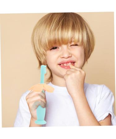 Healvian Silicone Baby Toothbrush - Manual Oral Care for Infants & Children - 1 Pack Bristle Training Toothbrush (Blue) - Buy Online on GoSupps.com