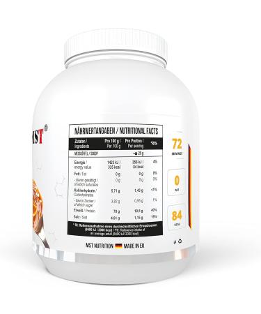 Egg White Protein 1800g | 72 Portions Lactose Free | Aspartame Free | MST Nutrition Berlin | Salted Caramel Flavor - Buy Online on GoSupps.com