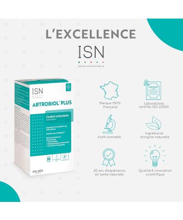 ISN - Ineldea Natural Health Artrobiol Plus Dietary supplement based on Glucosamine Chondroitin Harpagophytum - Joint Flexibility - Cartilage & Bone Support - 120 Capsules - Buy Online on GoSupps.com